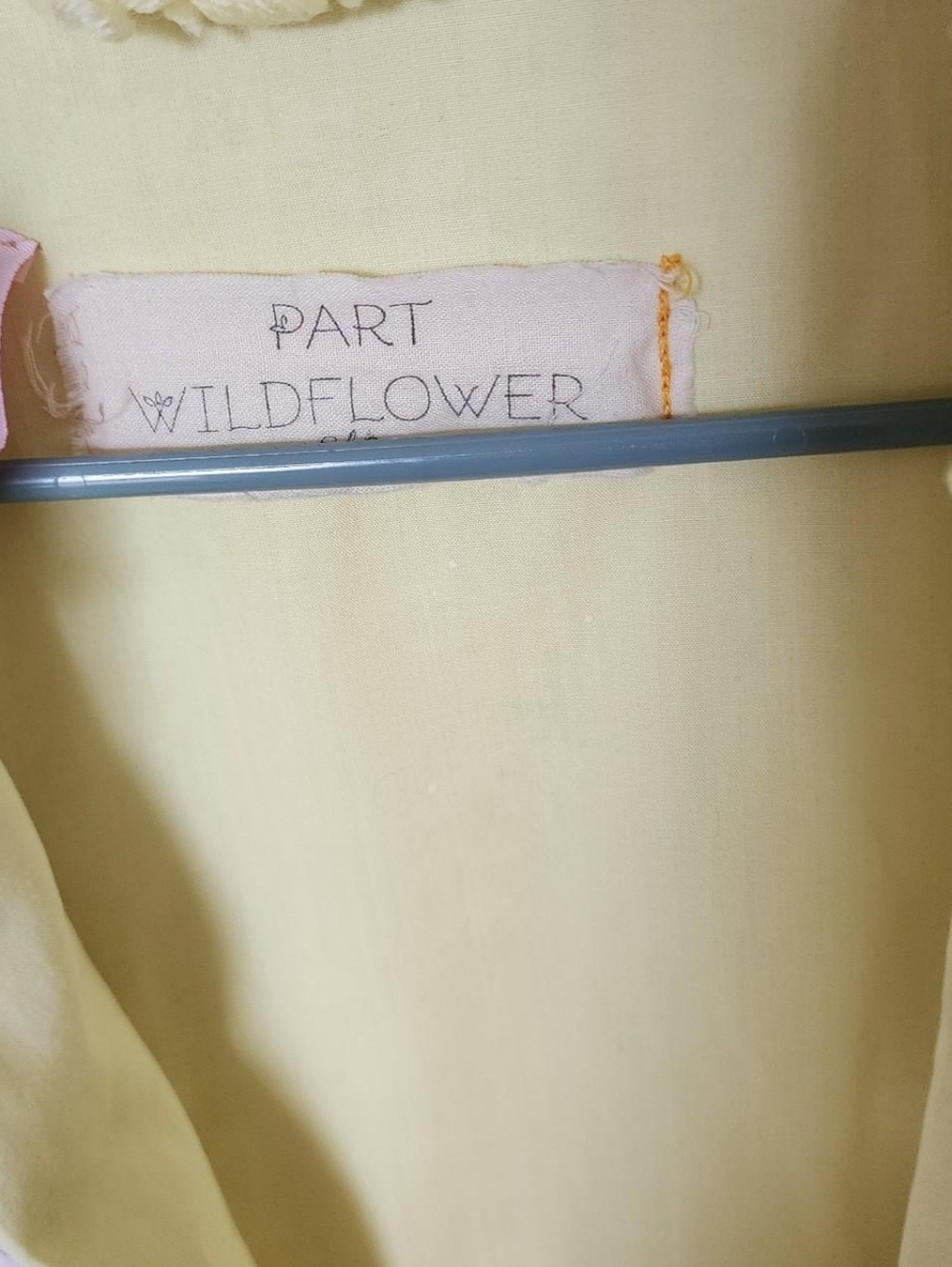 Wildflowers Cream Floral Cardigan with Yellow Crochet Trim - Picture 4 of 4